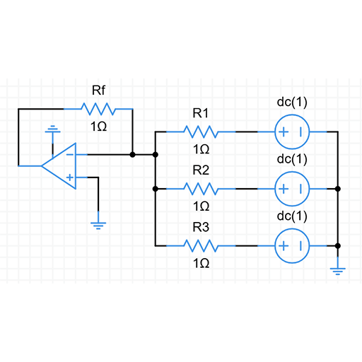 Inverting summer op-amp circuit